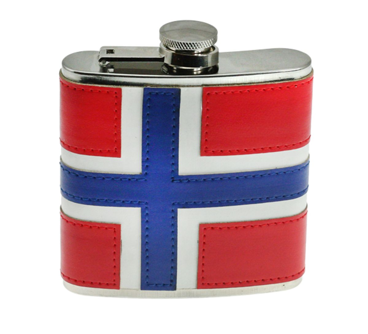 Hip flask with flag design, 6oz