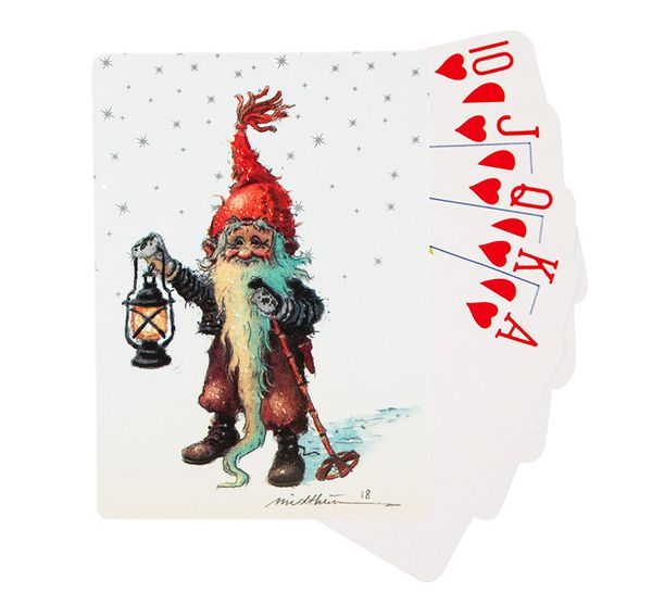 Main Image Playing cards, Santa with lantern 'Midthun'