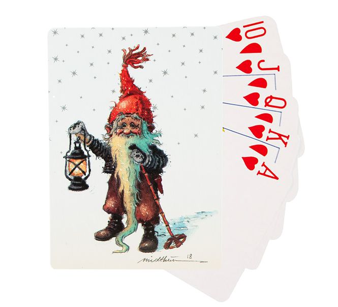 Main Image Playing cards, Santa with lantern 'Midthun'