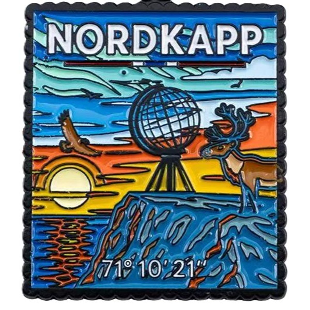 Magnet, Nordkapp, black frame
