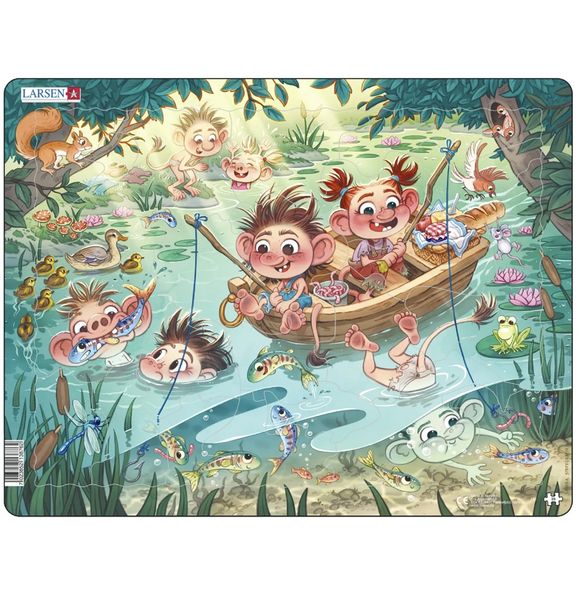 Main Image Puzzle, Small Trolls bathing and fishing - 25 ...