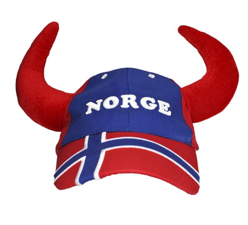 Caps with horn, Norge, red/blue/white
