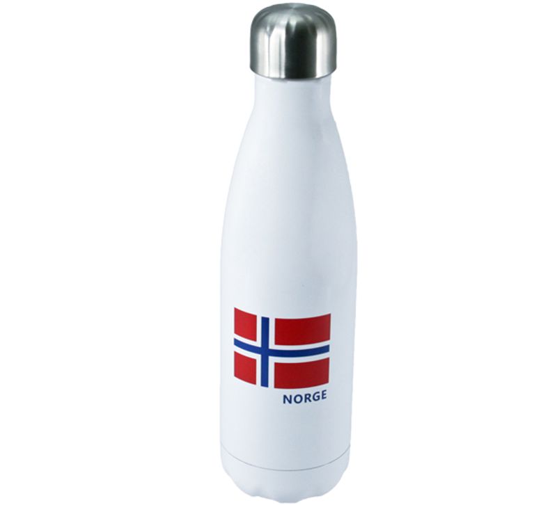 Vacuum flask with Norwegian flag