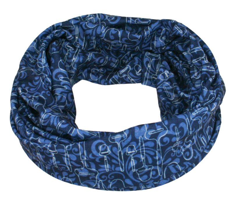 Neck gaiter with cheese slicer, blue