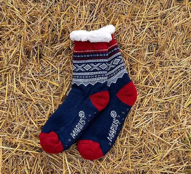 Main Image Snuggle socks, MARIUS® pattern, blue/white/red