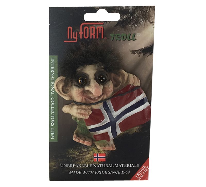 Magnet, Troll holding big flag (Magnet # 2004)