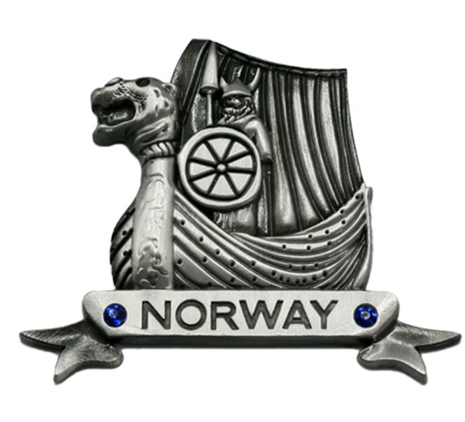 Main Image Magnet, Vikingship, silver