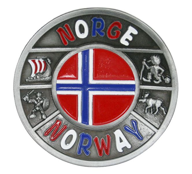 Main Image Metal magnet, Norway in flag colors