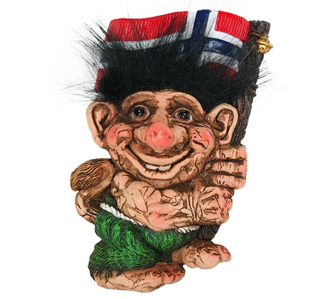 Main Image Magnet, Troll with waving flag