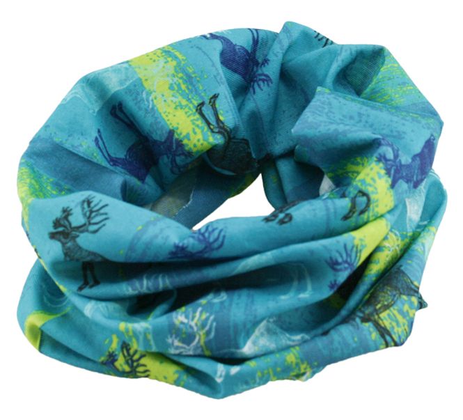 Main Image Northern lights neck gaiter with reindeer