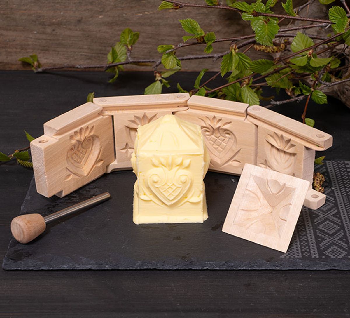 Wooden butter mould