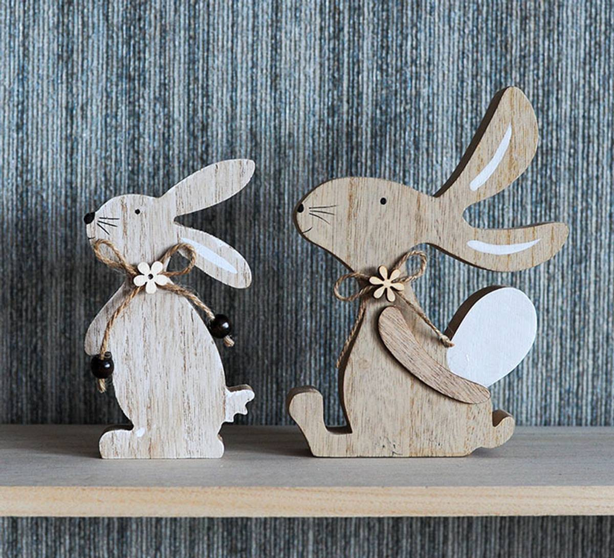 Sitting hare with Easter eggs on its back