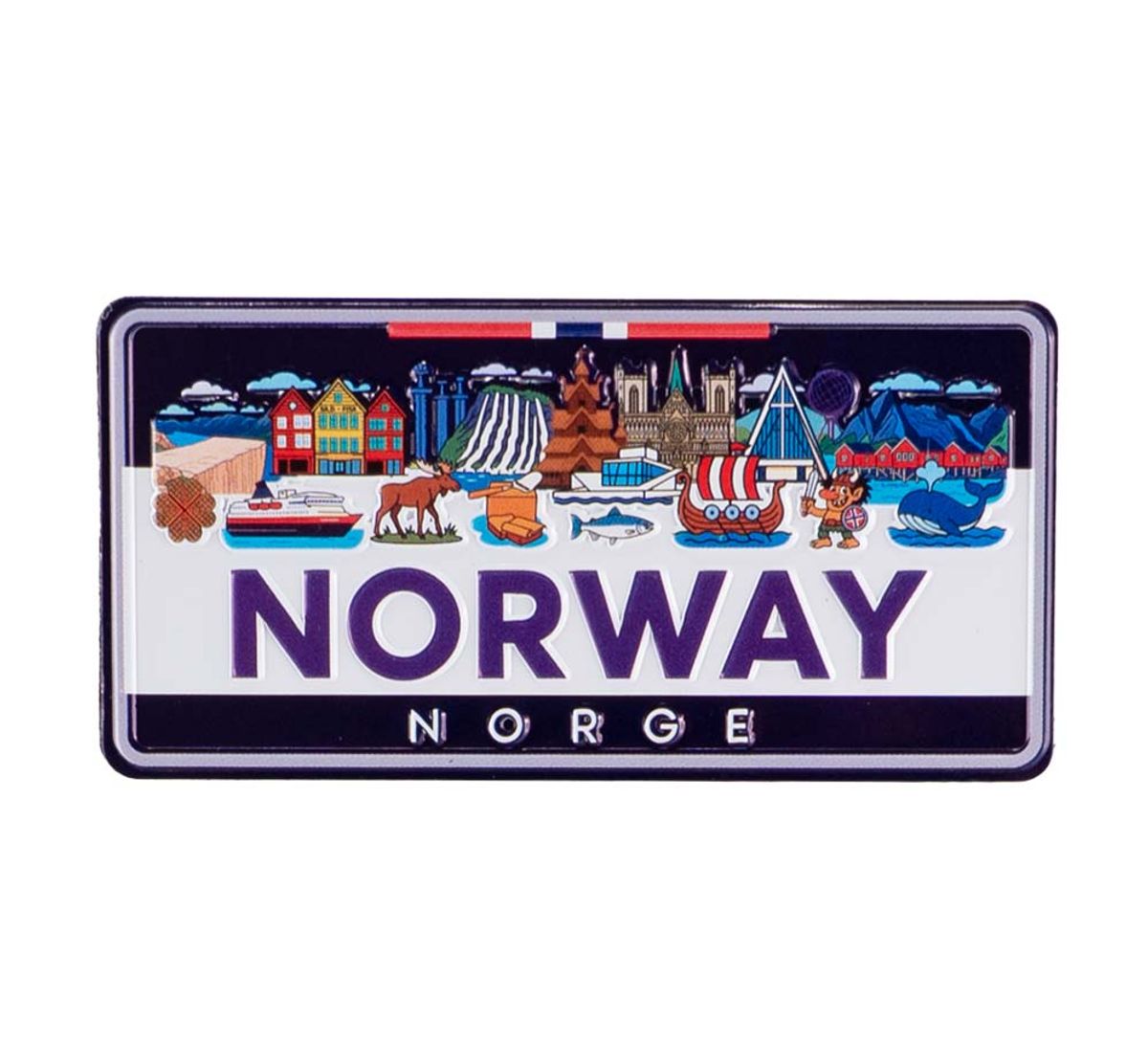 Magnet, license plate, Norway, Norge