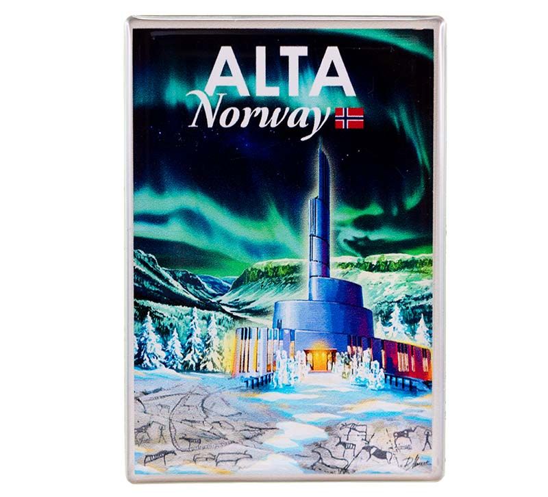 Magnet Alta, retro, grey rock carvings