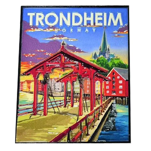 Main Image Metal magnet, Trondheim, retro