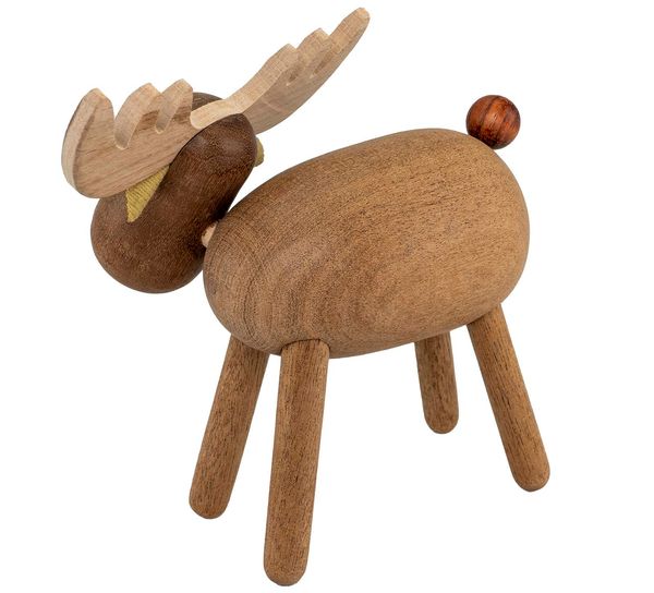 Main Image Moose made of wood, dark beech, large