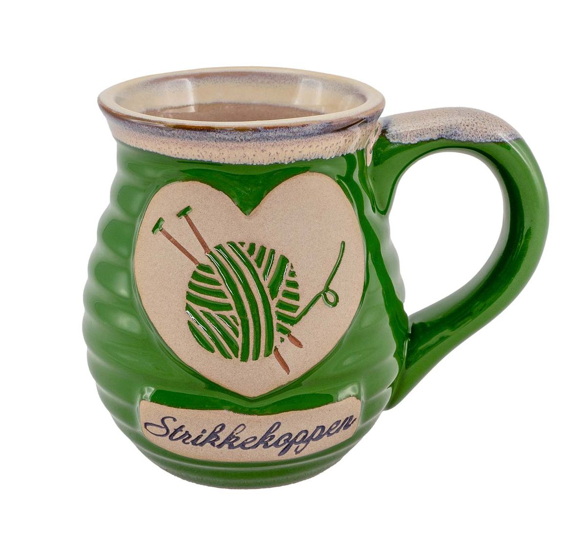 Knitting mug, forest green
