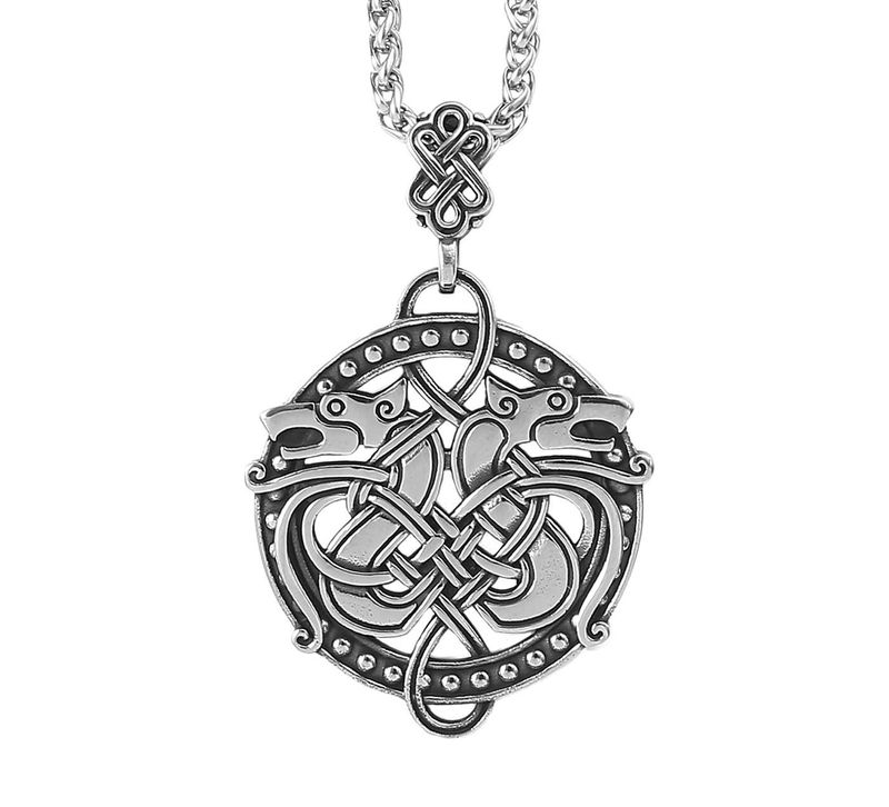 Viking necklace, Dragon heads