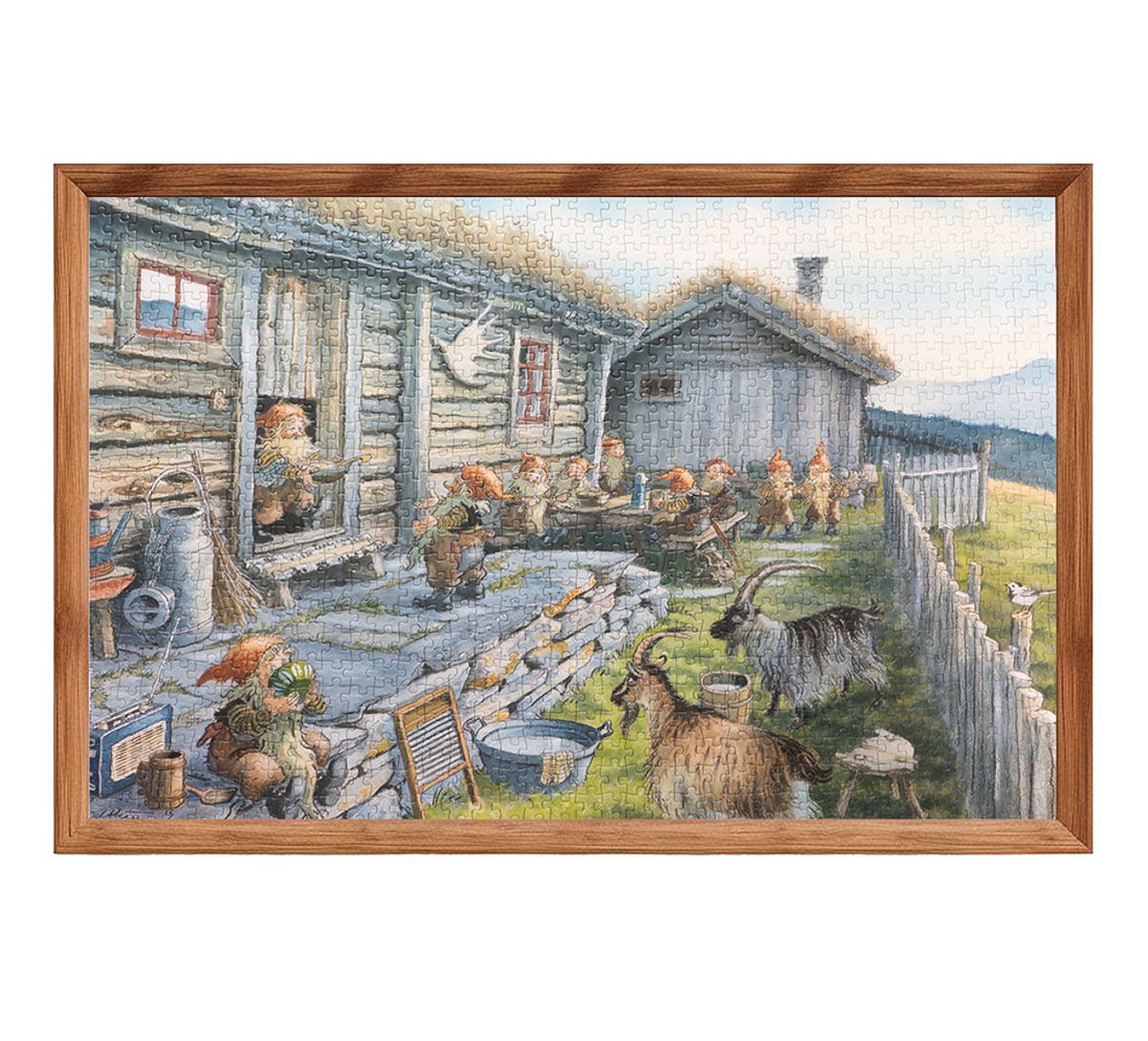 Puzzle, santas at the mountain farm, 1000 pcs.
