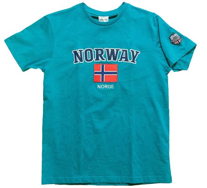 Main Image T-shirt Norway and flag petrol