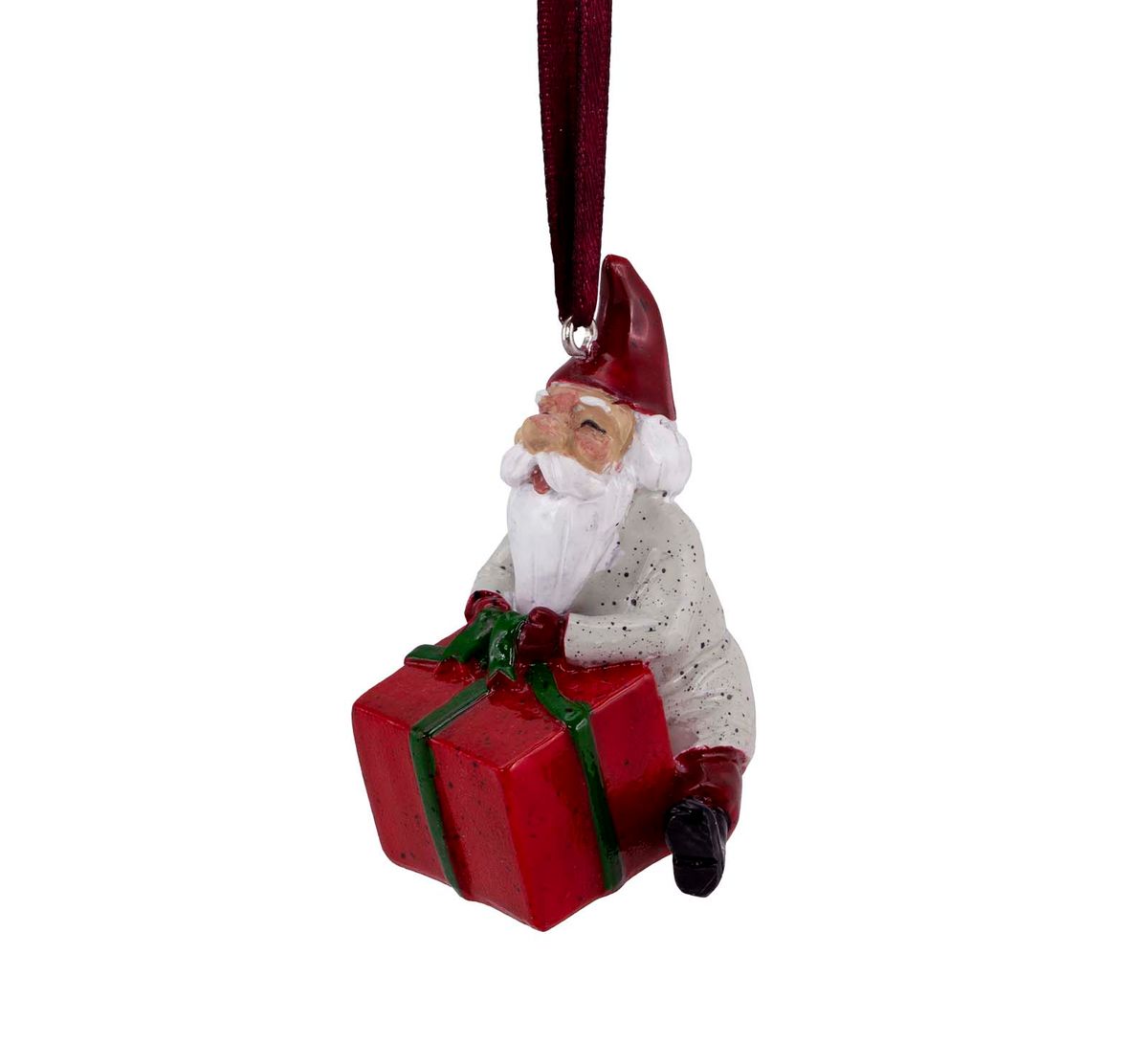 Hengende små nisser med pakker, sett à 8 stk