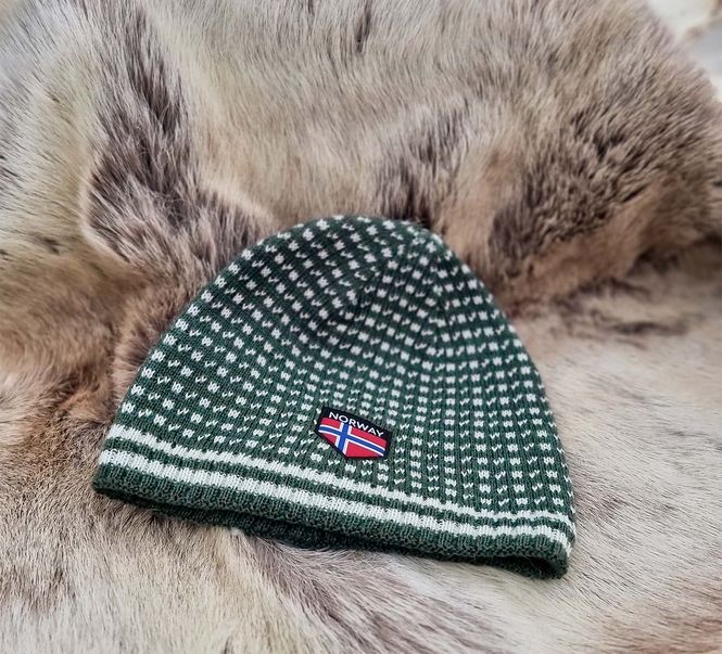 Main Image Knitted hat Islender, green/white