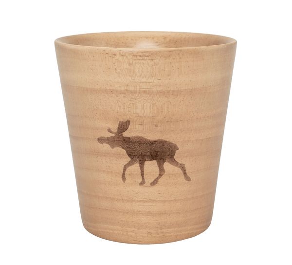 Main Image Wooden cup with moose design