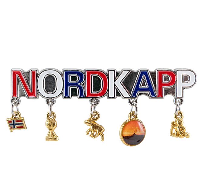 Main Image Metal magnet, Nordkapp with pendants