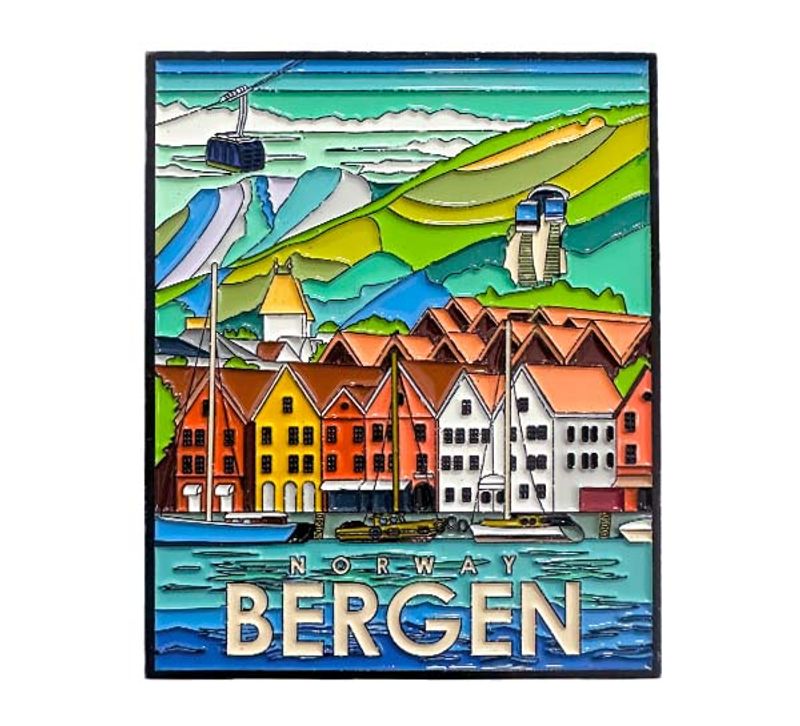 Metal magnet, Bergen, retro