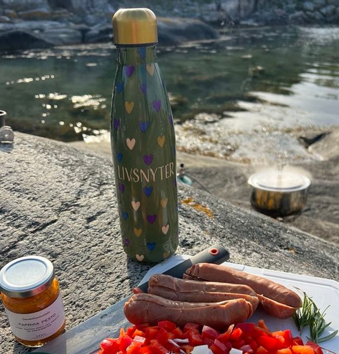Vacuum flask green, 