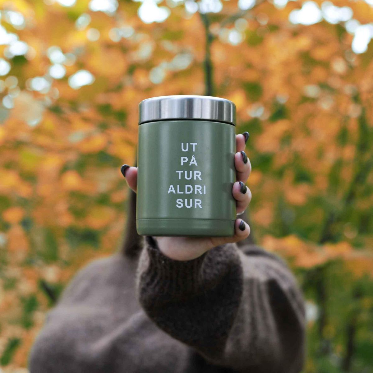 Vacuum food container, Green, Ut på Tur Aldri Sur